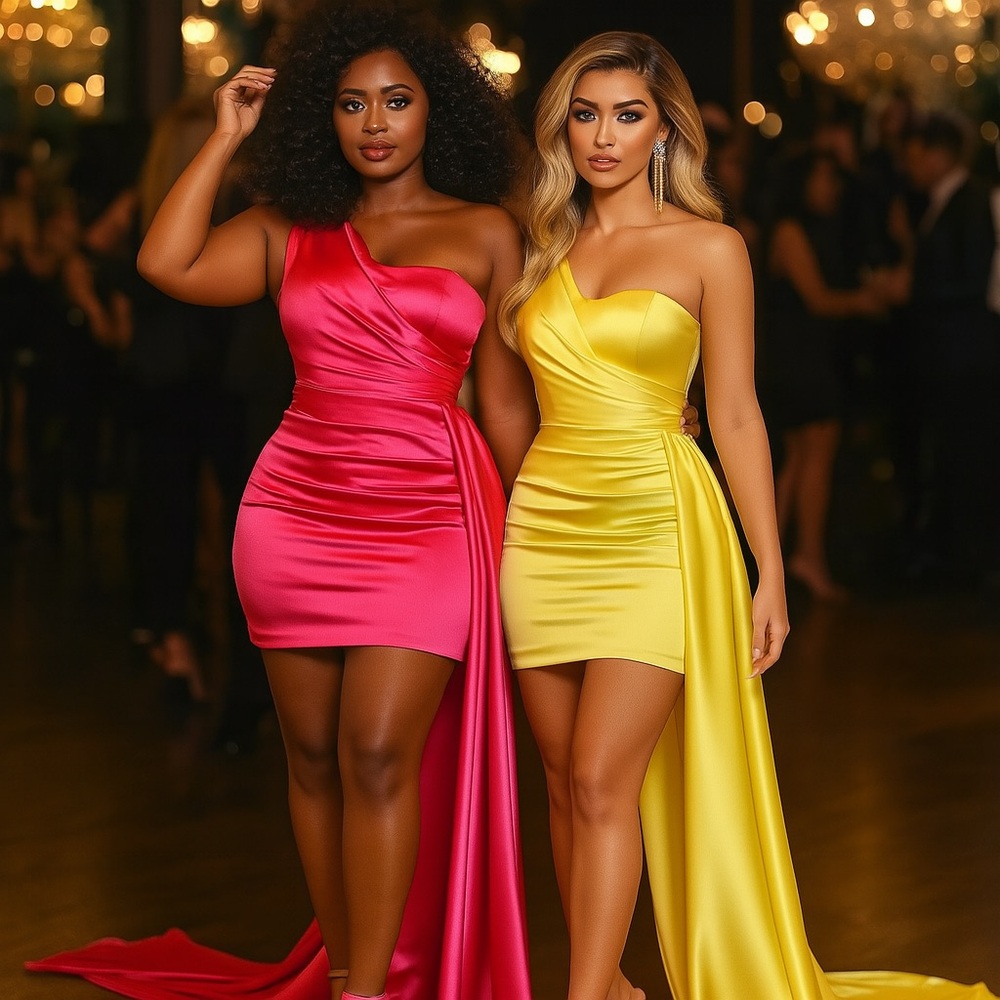 Portia and Scarlett Pink Asymmetrical Backless Cocktail Dress size 12 NWT
